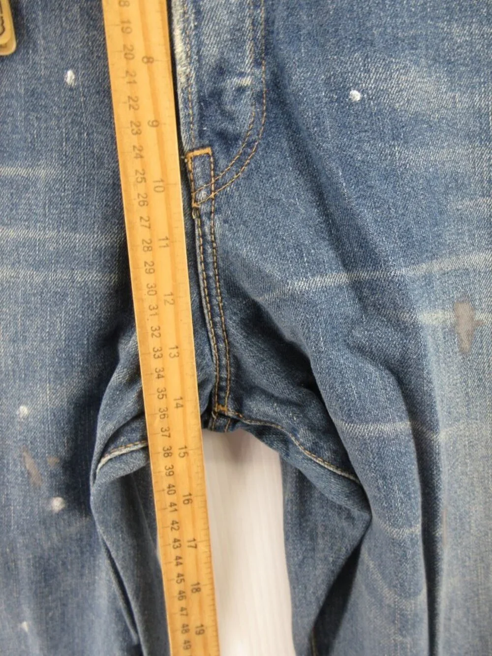 Polo Ralph Lauren Jeans 42X32 Cortland 300 Paint Splatter Distressed